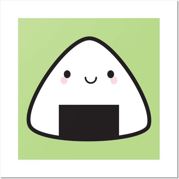 Kawaii Onigiri Rice Ball Wall Art by marcelinesmith